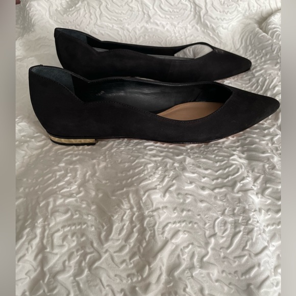 BNIB - Women’s Schutz “Rylie” Suede Leather Flats W/ Pointed Toe in Black - Picture 5 of 6
